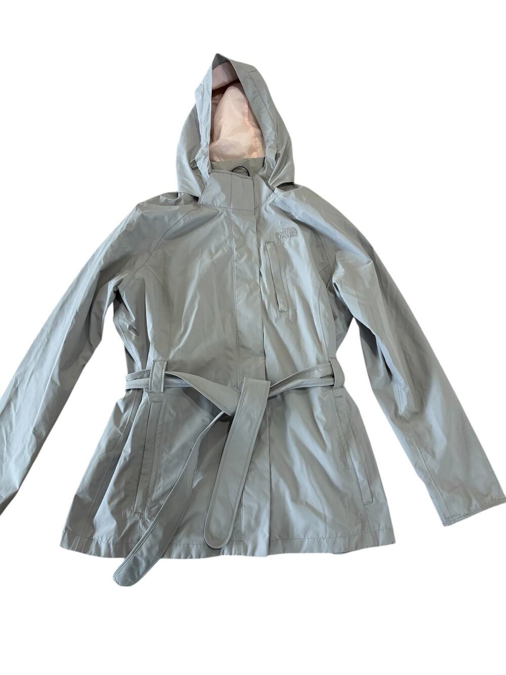 The North Face Women's Belted Hooded Rain Coat Outdoors